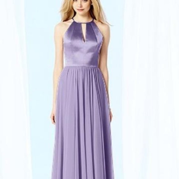 After Six 6705...Full Length, Halter, V-Neck Dress...Passion....Size 10..NWT - Picture 1 of 4
